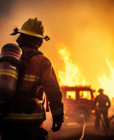 back-view-firefighters-trying-put-out-wildfire